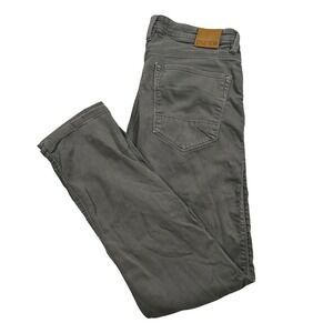 DU/ER No Sweat Relaxed Taper Pants Mens 31x32 Grey Performance Stretch Chino